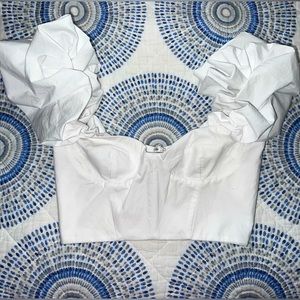 Zara Crop Top with Puff Sleeves